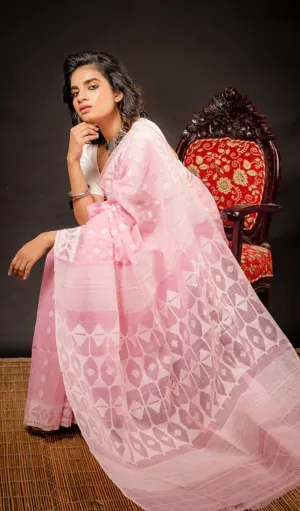 Handloom Dhakai Jamdani Saree