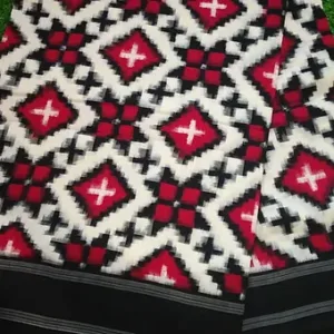 Handloom Double Ikat Teliya Rumal Saree