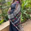 Handloom Pure Cotton Black Jamdani Saree