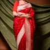 Red Handloom Pure Silk Banarasi Saree