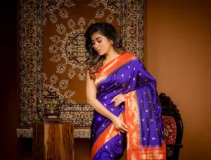 Royal Purple Pure Silk Paithani Saree