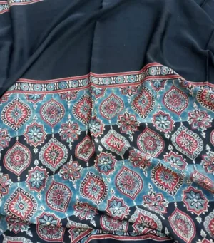 Modal Silk Ajrakh Saree