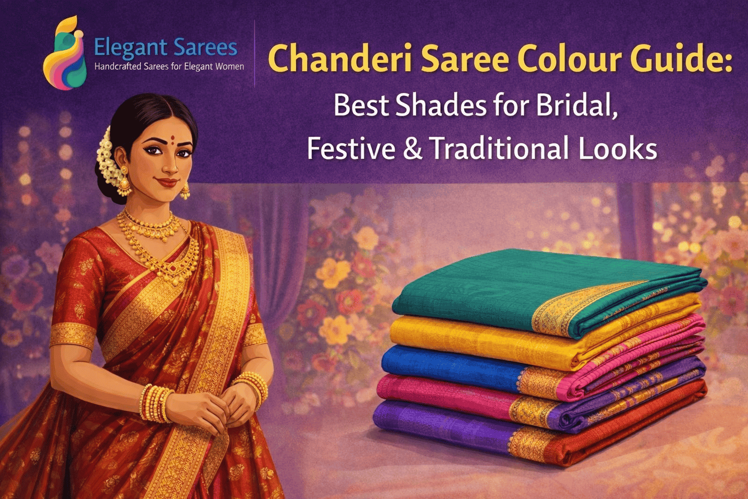 Chanderi Saree Colour Guide- Best Shades for Bridal, Festive & Traditional Looks (1)