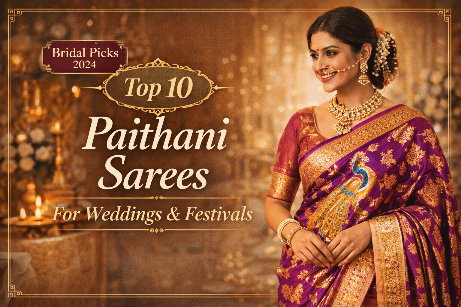 Top 10 Paithani Sarees for Weddings & Festivals