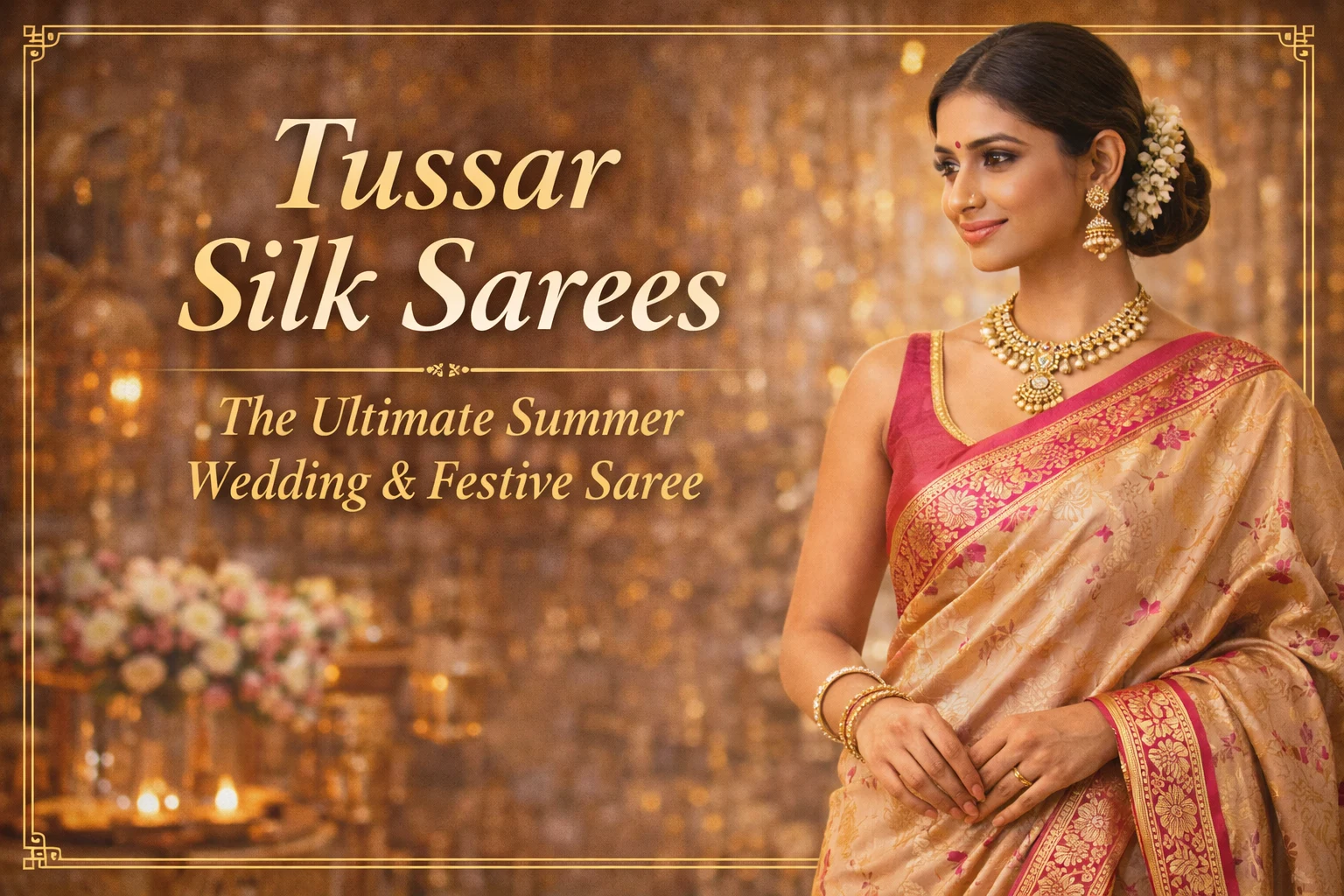 Tussar Silk Sarees- The Ultimate Summer Wedding & Festive Saree