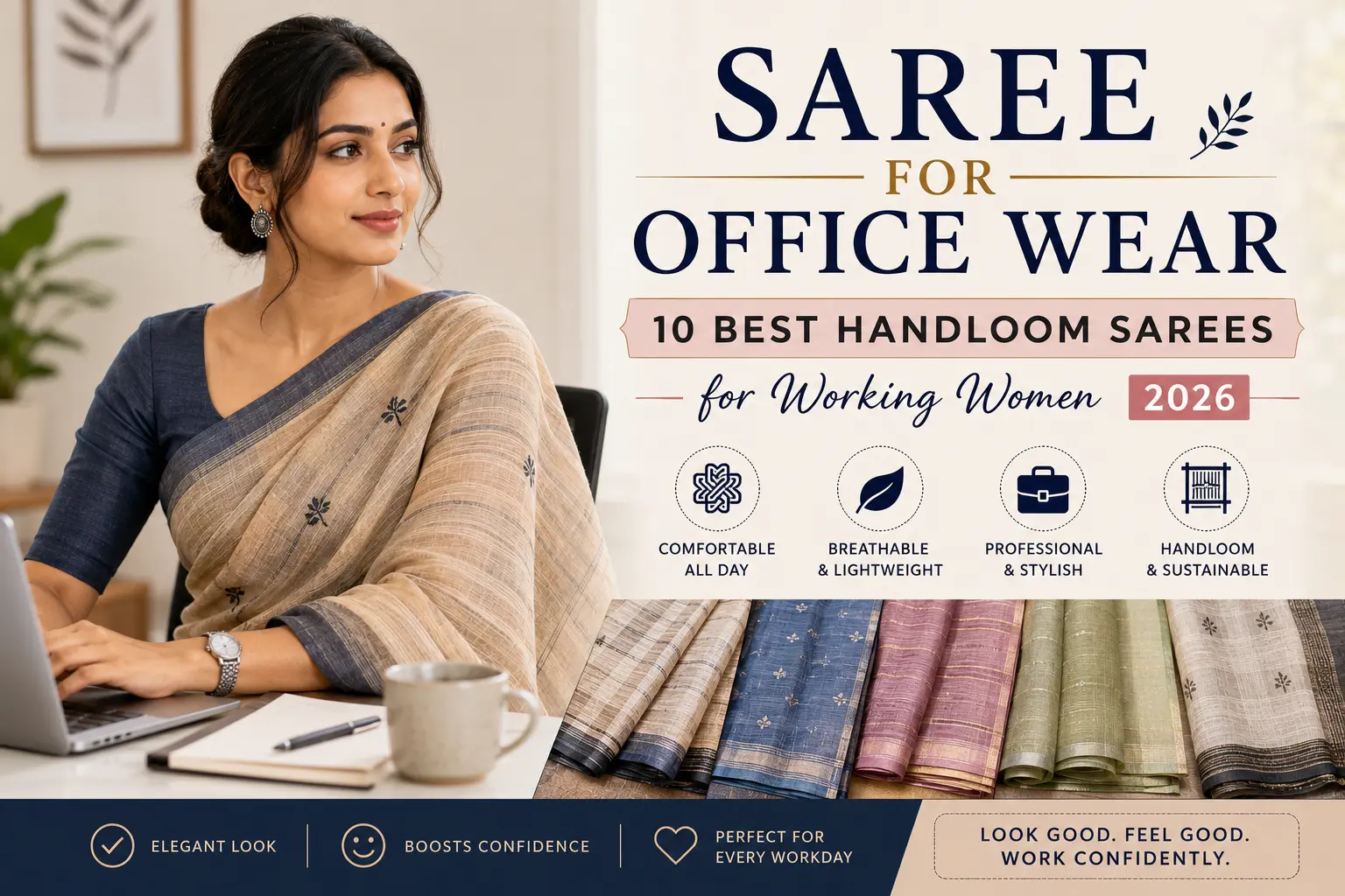Saree for Office Wear- 10 Best Handloom Sarees for Working Women 2026