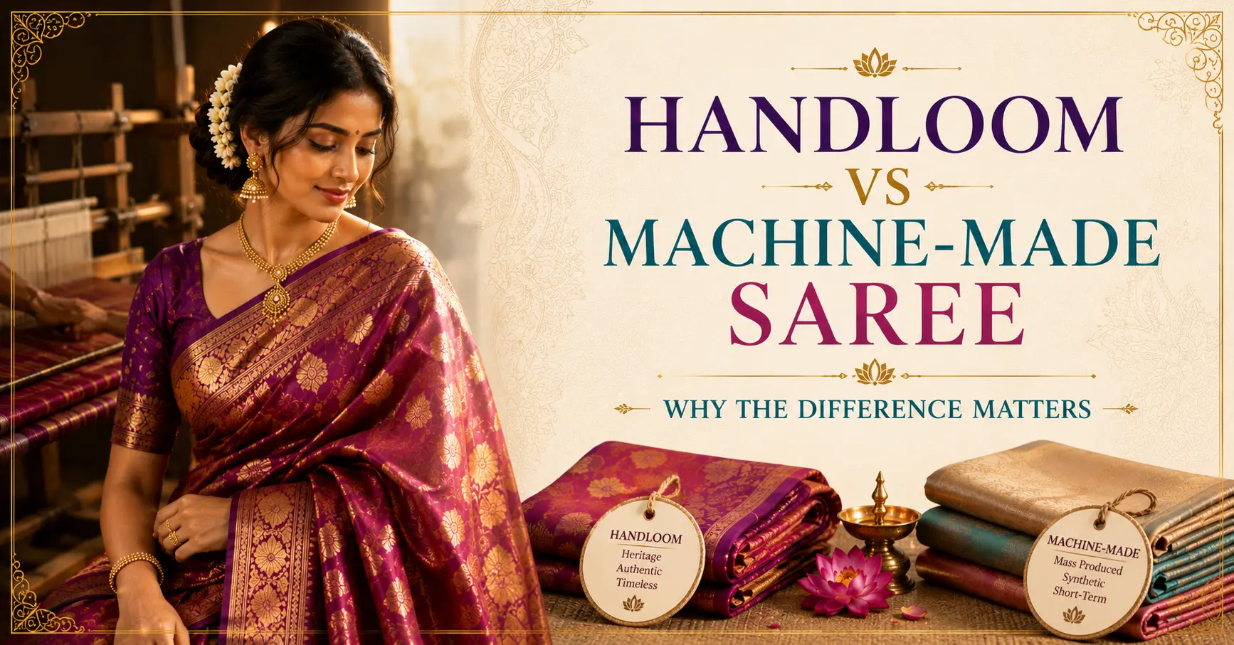 Handloom vs Machine-Made Saree